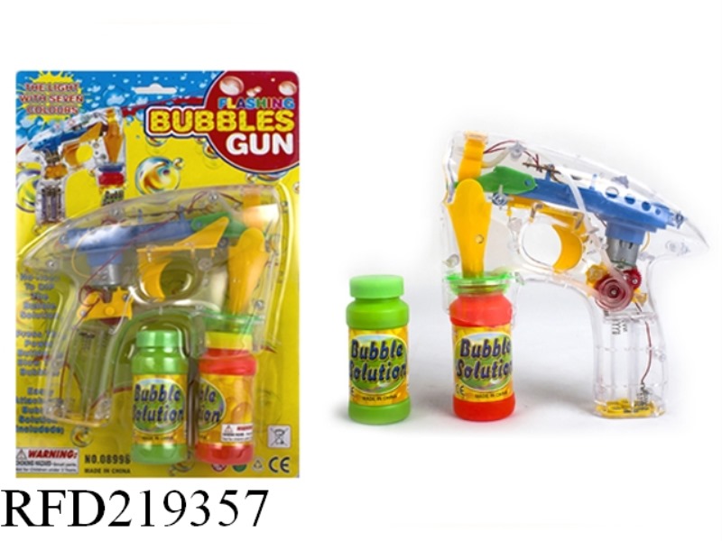 BUBBLE GUN WITH FLICKER(2 VASE BUBBLE WATER)