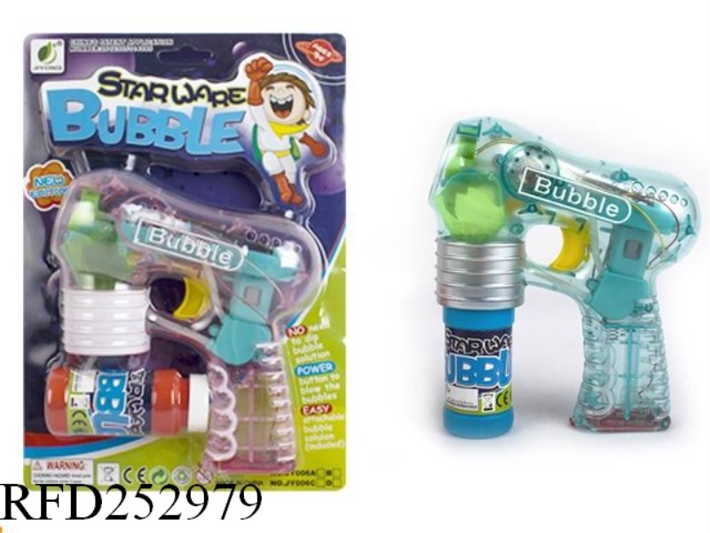 B/O BUBBLE GUN WITH LIGHT(SINGLE BUBBLE WATER)