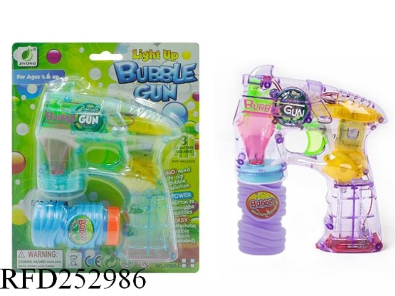 FULL AUTOMATIC BUBBLE GUN WITH LIGHT AND MUSIC(SINGLE BUBBLE WATER)