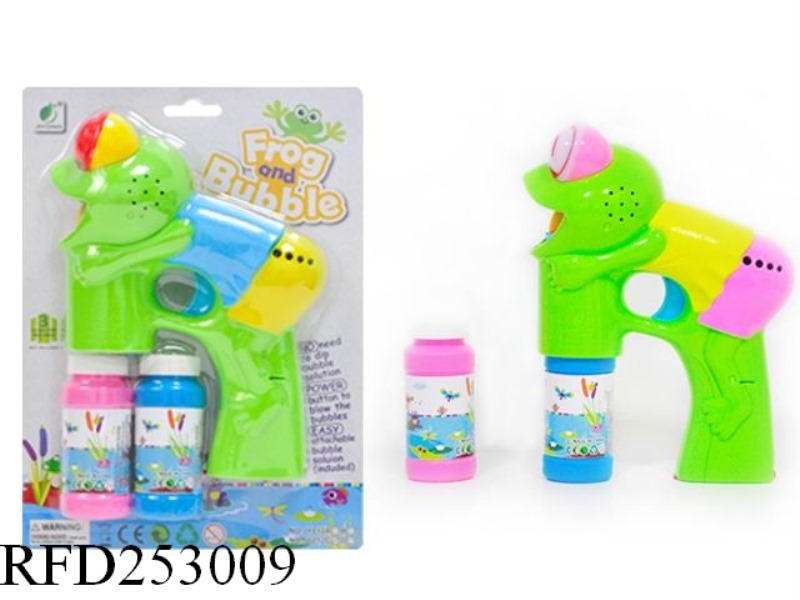 B/O BUBBLE GUN WITH LIGHT(DOUBLE BUBBLE WATER)