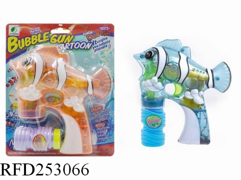 B/O BUBBLE GUN WITH LIGHT(SINGLE BUBBLE WATER)