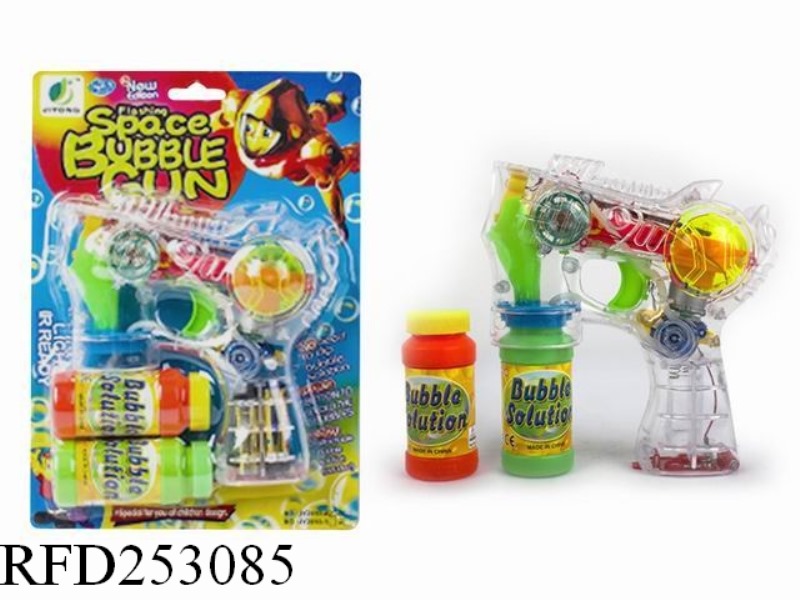 B/O BUBBLE GUN WITH LIGHT AND MUSIC(DOUBLE BUBBLE WATER)