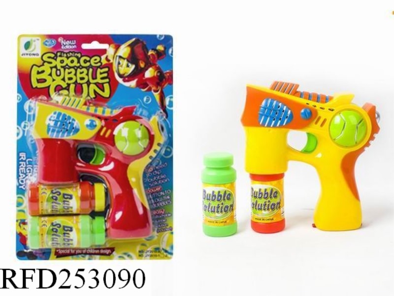 B/O BUBBLE GUN WITH LIGHT(DOUBLE BUBBLE WATER)