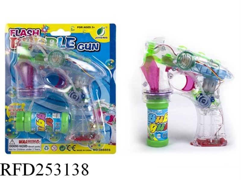 B/O BUBBLE GUN WITH LIGHT(SINGLE BUBBLE WATER)