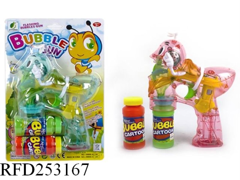 B/O BUBBLE GUN WITH LIGHT AND MUSIC(DOUBLE BUBBLE WATER)