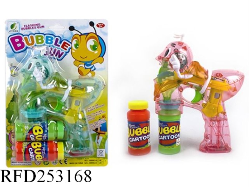 B/O BUBBLE GUN WITH LIGHT(DOUBLE BUBBLE WATER)