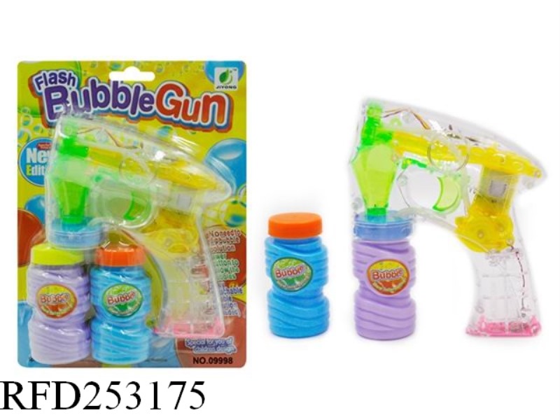 B/O BUBBLE GUN WITH LIGHT(DOUBLE BUBBLE WATER)