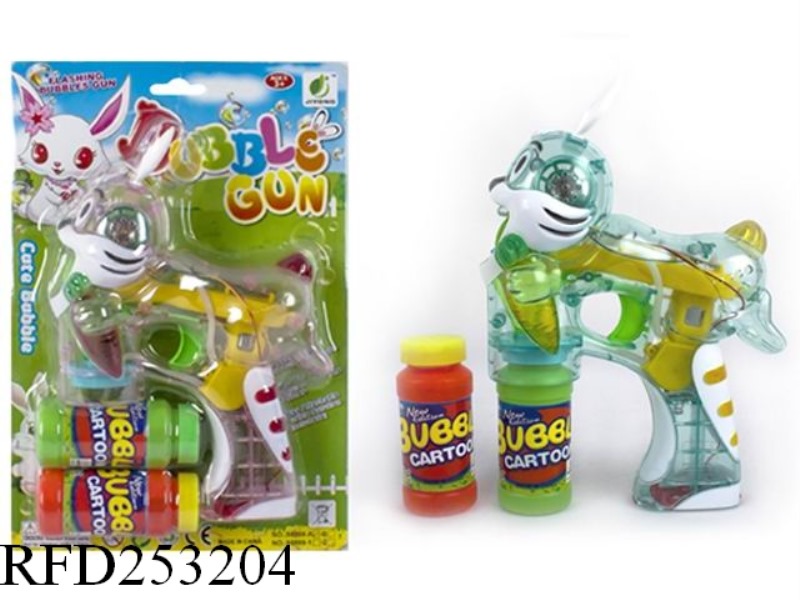 B/O BUBBLE GUN WITH LIGHT AND MUSIC(DOUBLE BUBBLE WATER)