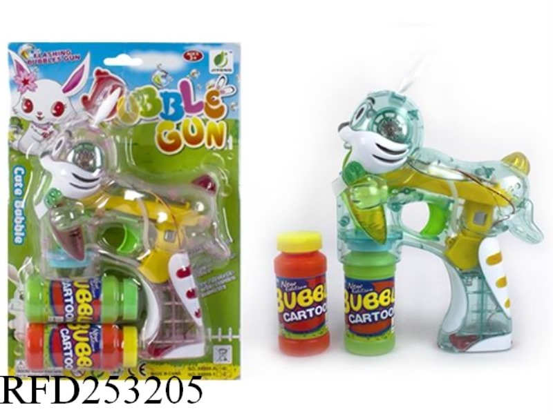 B/O BUBBLE GUN WITH LIGHT(DOUBLE BUBBLE WATER)