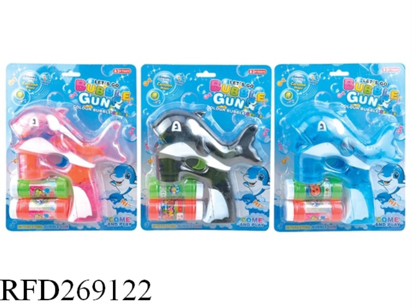B/O DOLPHIN BUBBLE GUN WITH LIGHT