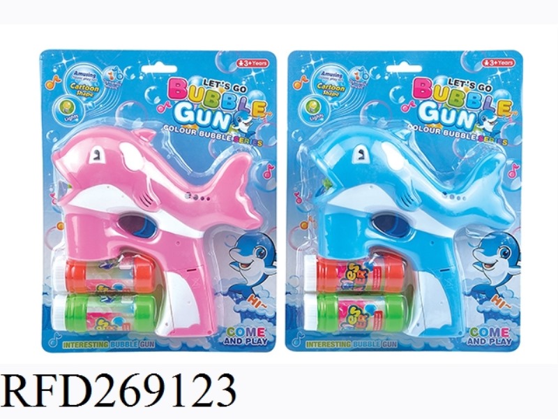 B/O DOLPHIN BUBBLE GUN WITH LIGHT AND MUSIC