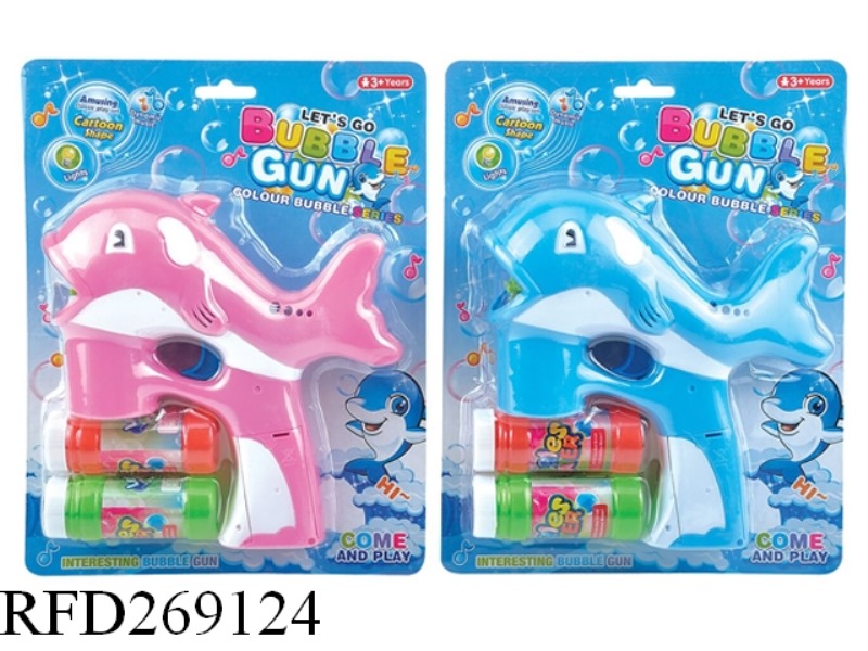 B/O DOLPHIN BUBBLE GUN WITH LIGHT