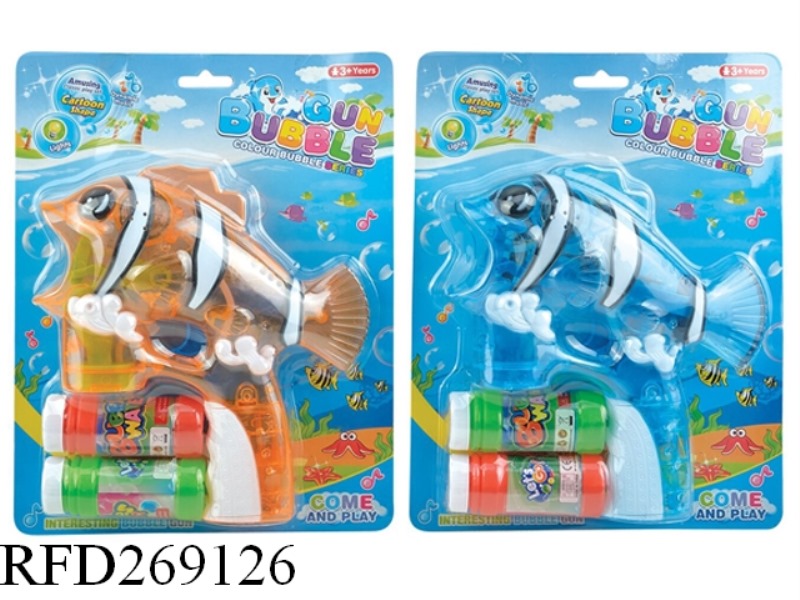 B/O CLOWNFISH BUBBLE GUN WITH LIGHT