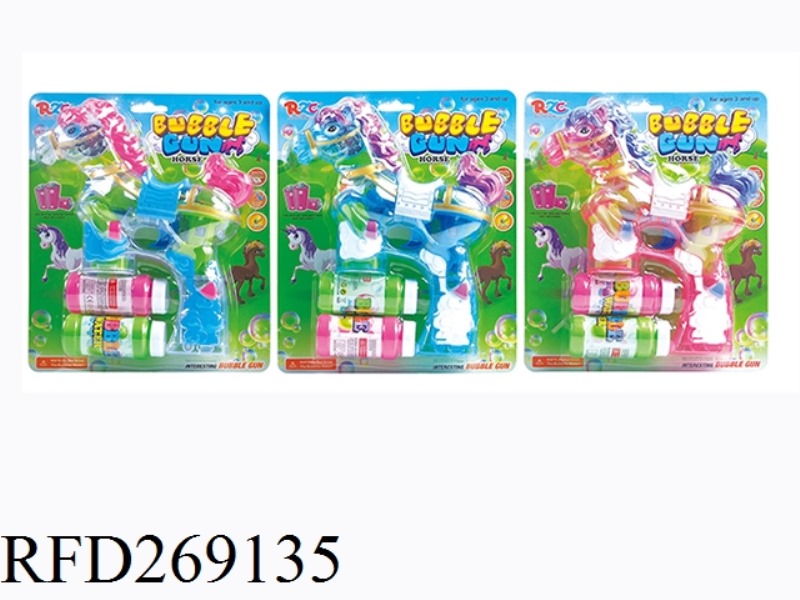 B/O HORSE BUBBLE GUN WITH LIGHT AND MUSIC