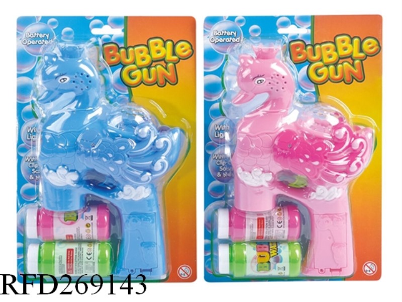 B/O SWAN BUBBLE GUN WITH LIGHT AND MUSIC