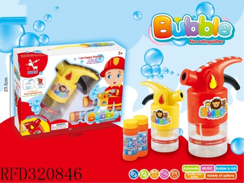 B/O BUBBLE GUN WITH MUSIC AND LIGHT, IT CONTAINS 2PCS 50ML TRANSPARENT BOTTLES OF BUBBLE WATER