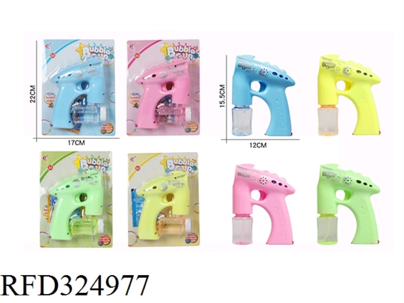 SMALL SPACE ELECTRIC BUBBLE GUN WITH LIGHT SINGLE BOTTLE LIQUID 50ML