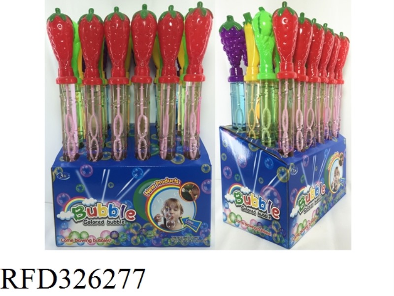 36CMFRUIT BUBBLE STICK (WITH PAINT) 24PCS