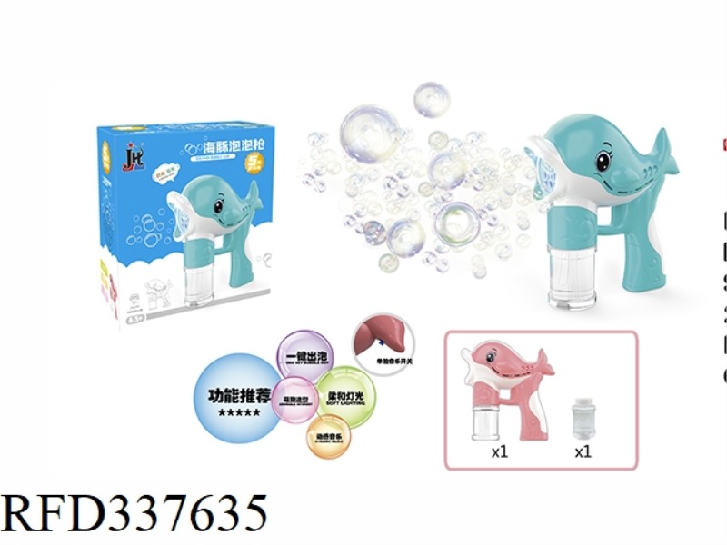 DOLPHIN BUBBLE GUN (LIGHT, MUSIC, ELECTRIC BLOWING)