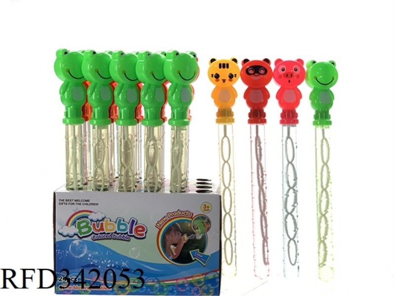 FOUR COLOR FROG BUBBLE STICK 24PCS