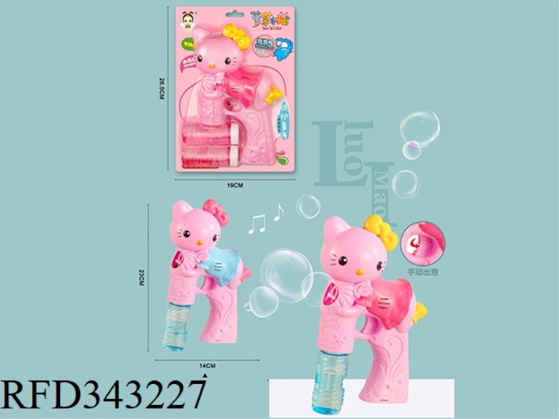 HELLO KITTY BUBBLE GUN/ELECTRIC/COLORFUL LIGHT