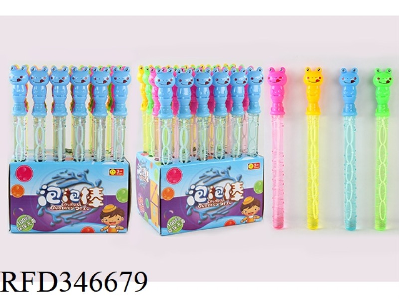 38 CM FROG HEAD SHAPE BUBBLE WAND (3 COLORS) 24PCS