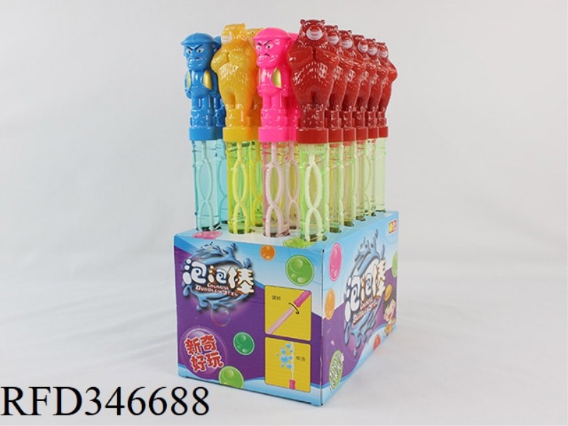 38 CM BALD HEAD STRONG SHAPE BUBBLE STICK (4 COLORS AND 4 STYLES) 24PCS