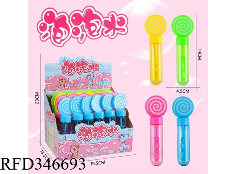 14.5 CM CANDY SHAPE BUBBLE WAND BOX 24PCS