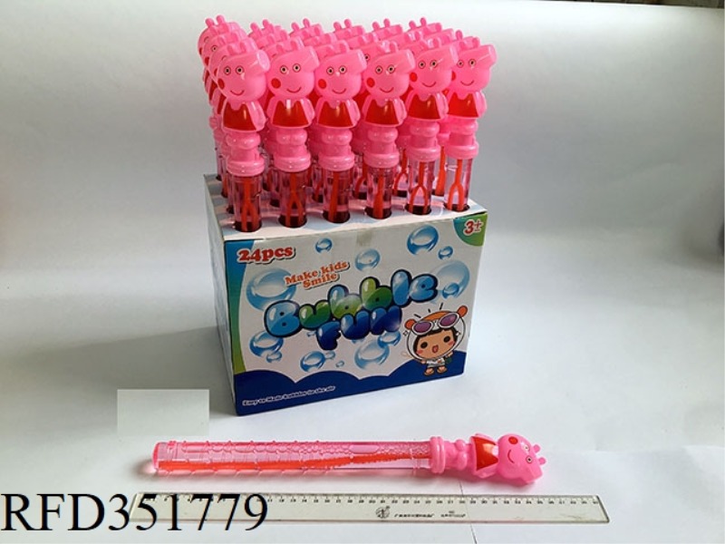 1603 PINK PIG BUBBLE STICK/24PCS