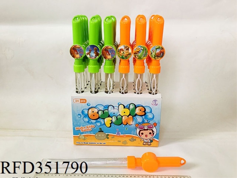 ROUND DINOSAUR MASTER BUBBLE STICK/24PCS