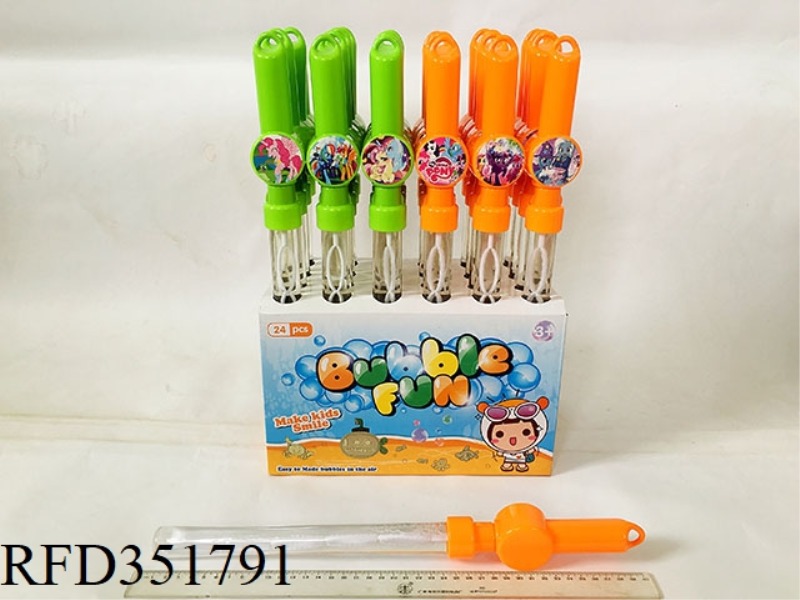 ROUND UNICORN BUBBLE WAND/24PCS