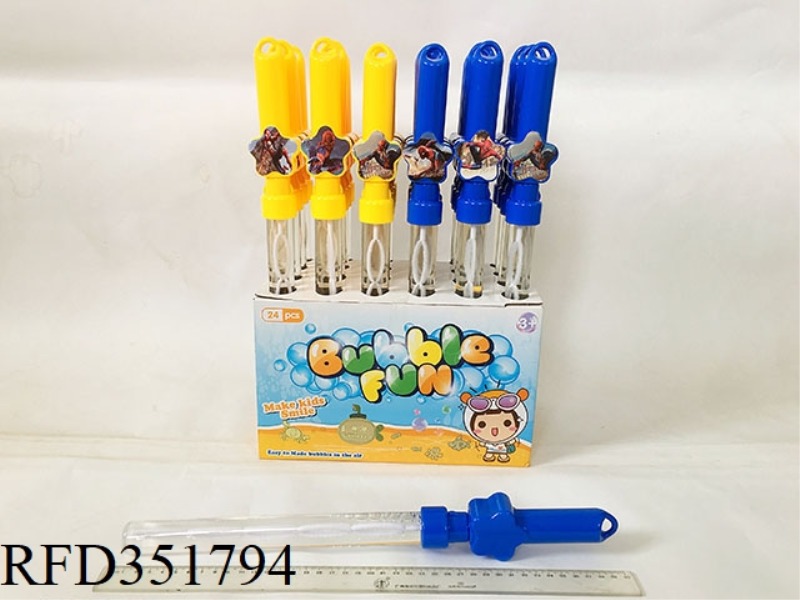 FIVE-POINTED STAR SPIDERMAN BUBBLE WAND/24PCS