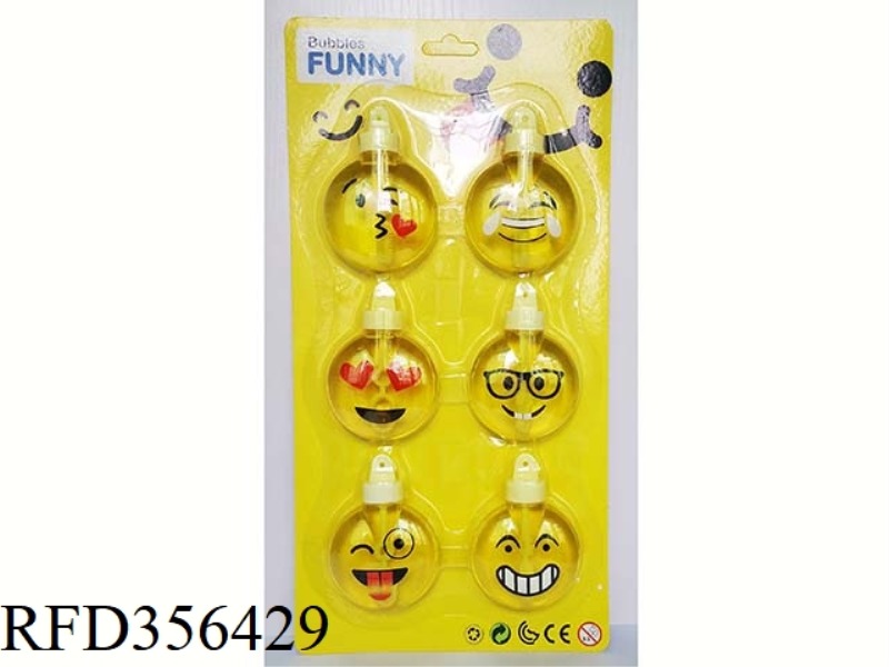 EMOJI BUBBLE WATER/6PCS