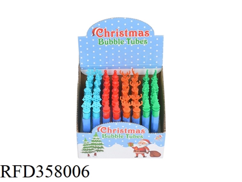 CHRISTMAS TEST TUBE BUBBLE WATER 4.5ML/48PCS