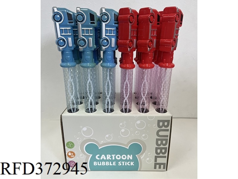 37CM FIRE TRUCK BUBBLE STICK 24PCS