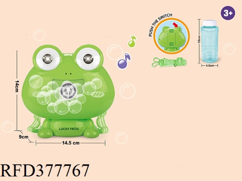 B/O LIGHT MUSIC FROG BUBBLE MACHINE (110ML)