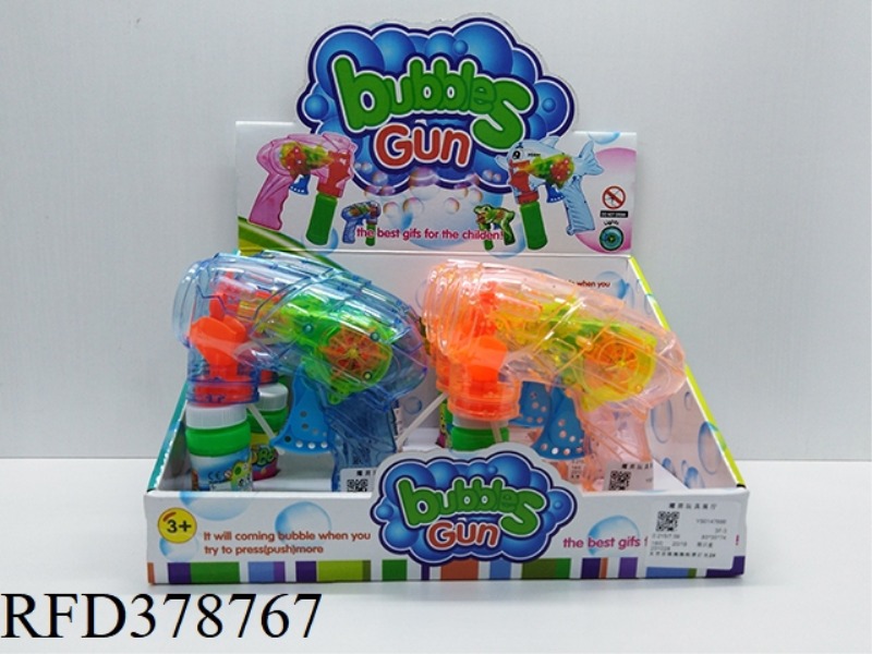 SPACE SELF-PRIMING BUBBLE GUN WITH LIGHT (6PCS)