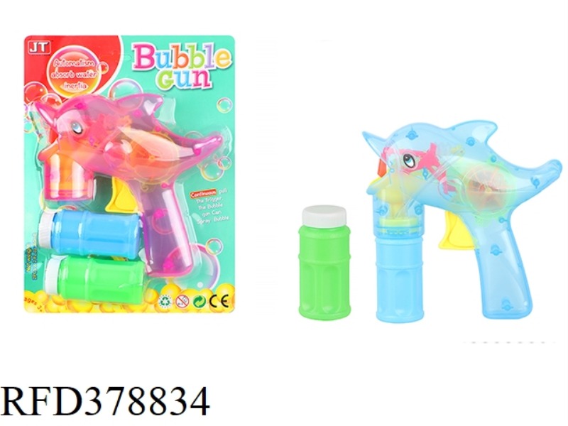 AUTOMATIC INERTIAL LIGHT DOLPHIN BUBBLE GUN