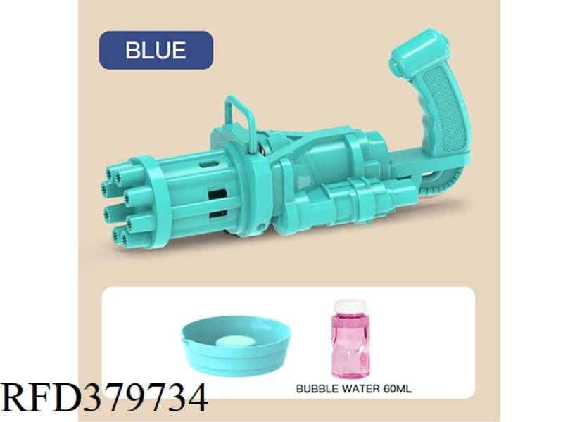 BLUE GATLING ELECTRIC BUBBLE GUN (ENGLISH)