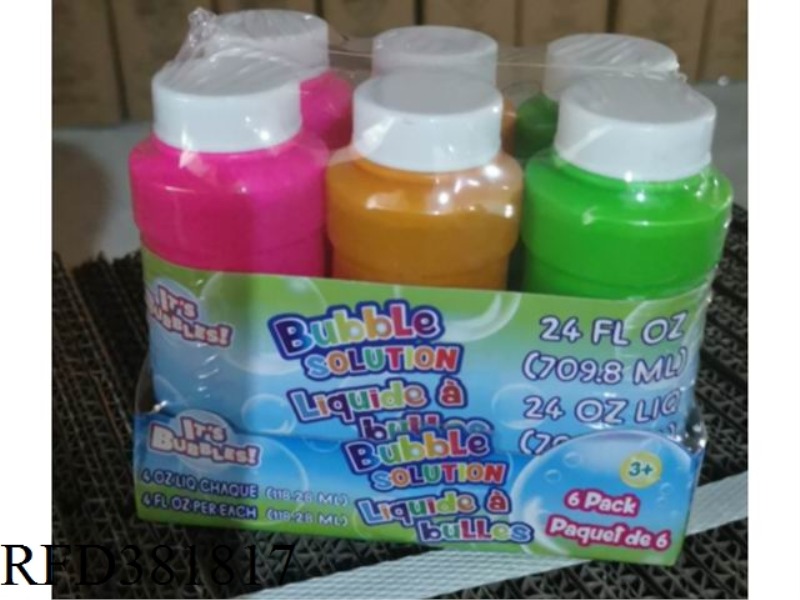 6 BOTTLES OF 110ML BUBBLE WATER SET