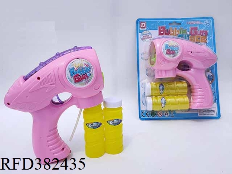 PINK BIG BUBBLE GUN 5 LIGHTS 2 WATER