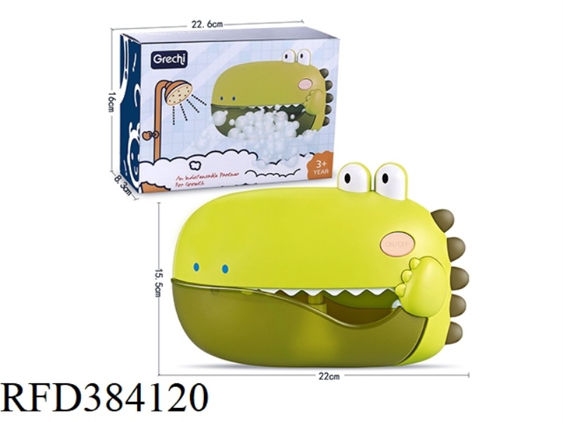 ELECTRIC DINOSAUR BUBBLE MACHINE (GREEN)