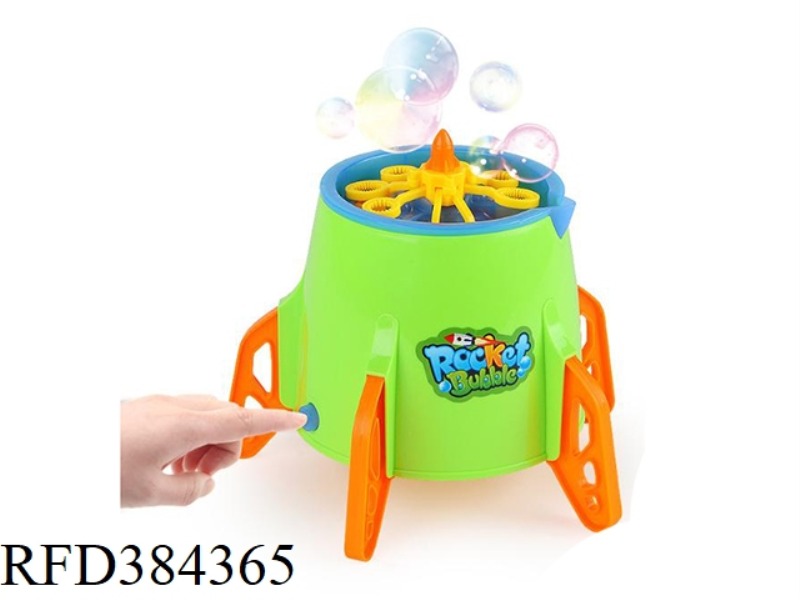 ROCKET BUBBLE MACHINE WITH 2 BOTTLES SOLUTION(EACH BOTTLE 100ML)