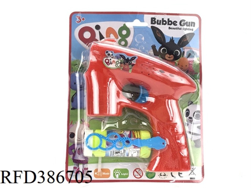 RABBIT SOLDIER SOLID ELECTRIC LIGHT MUSIC BUBBLE GUN