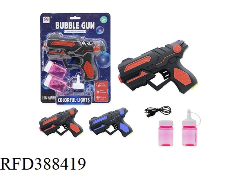 TOUCH PAINT SOUND AND LIGHT BUBBLE GUN