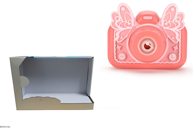 REAL COLOR MOTORIZED SOFT BUTTERFLY BUBBLE CAMERA WITH LIGHT AND MUSIC