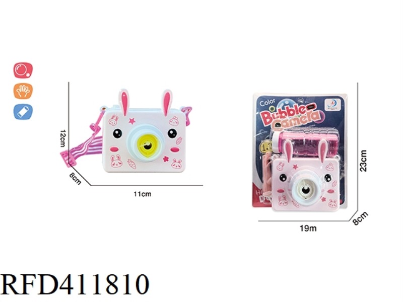 ELECTRIC BUNNY BUBBLE CAMERA WITH LIGHTS AND MUSIC