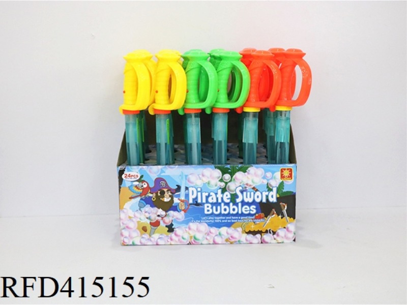 RED AND BLUE DOUBLE FLASH BUBBLE PIRATE KNIFE 24PCS