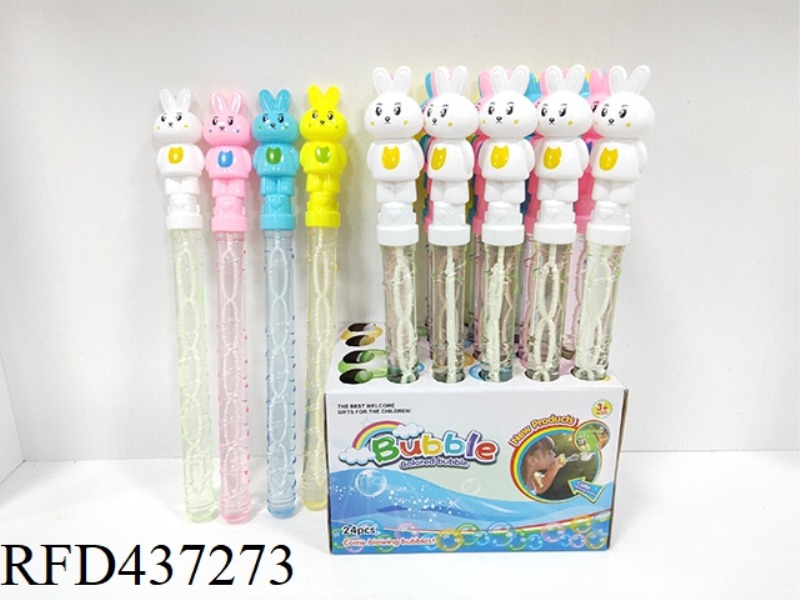 SMALL WHITE RABBIT BUBBLE STICK 24PCS