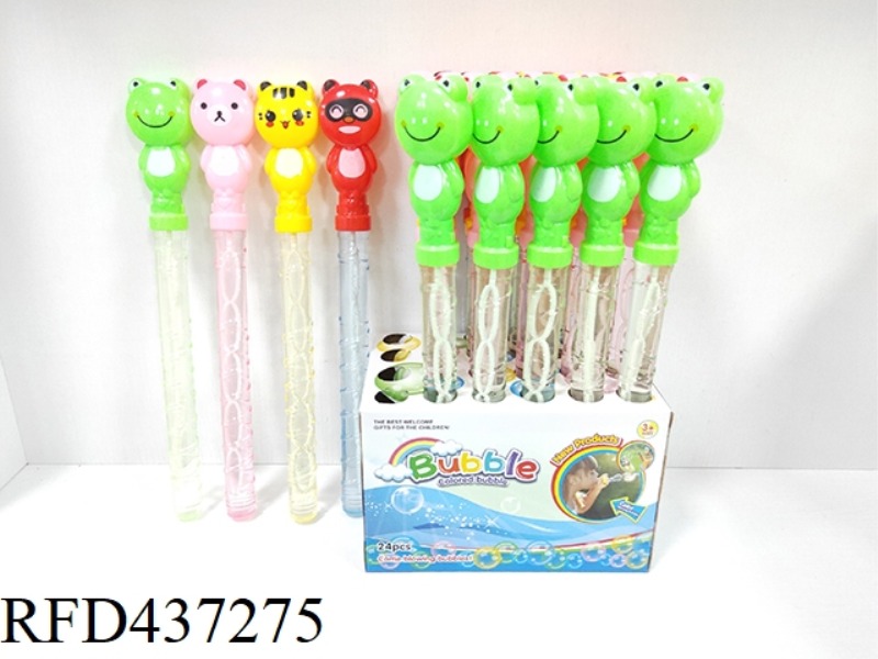 FOUR COLOR FROG BUBBLE STICK 24PCS